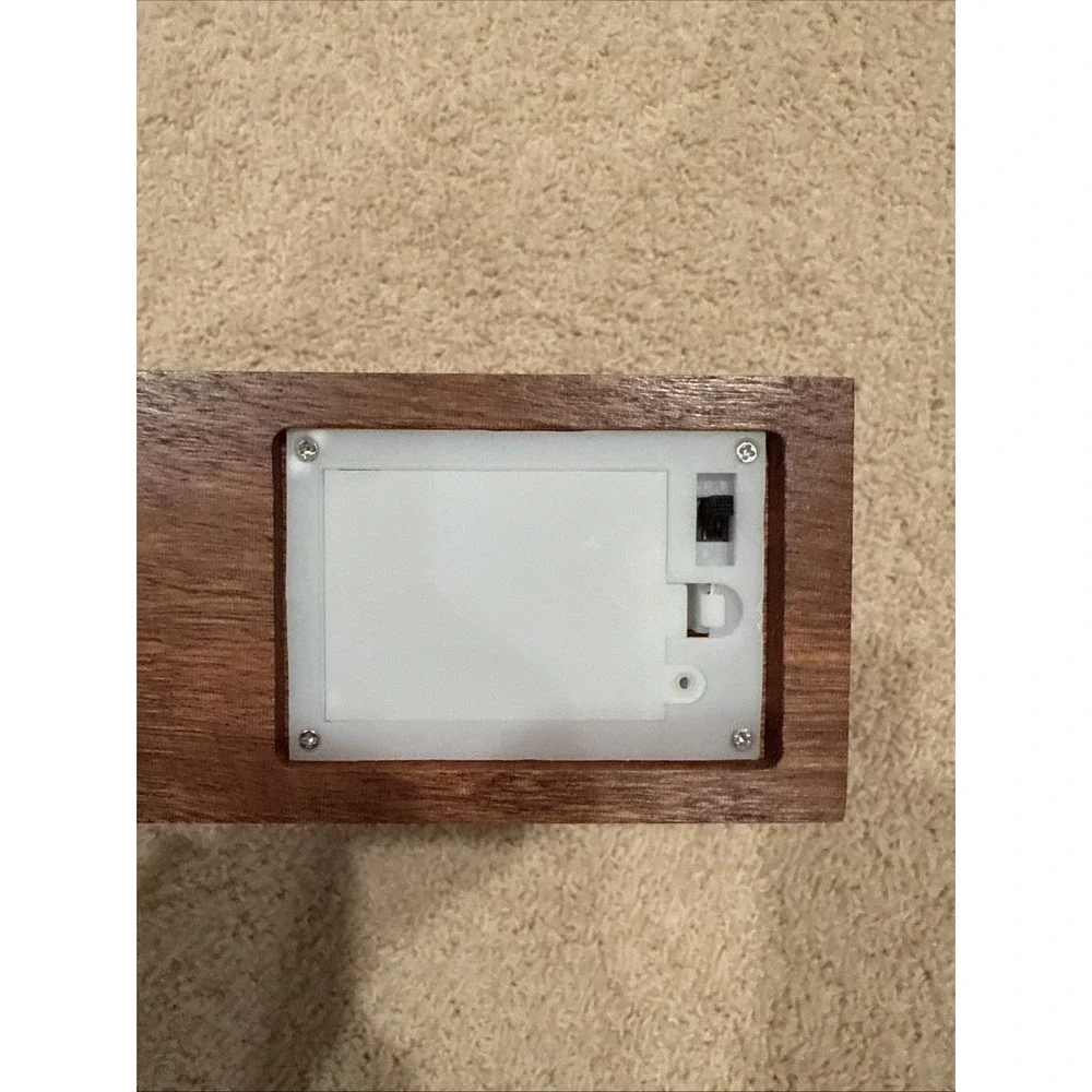 NIB Glass Retirement Clock with Wooden‎ Light Base - Happy Retirement Plaque